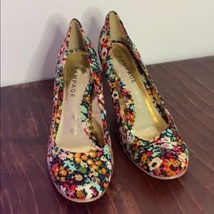 Rampage Floral High Heels